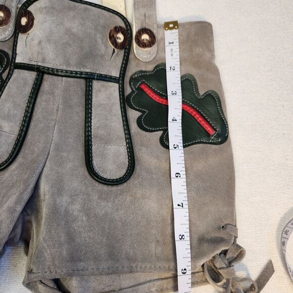 Vintage Lederhosen German Suede Leather Child Size Authentic - Picture 13 of 16